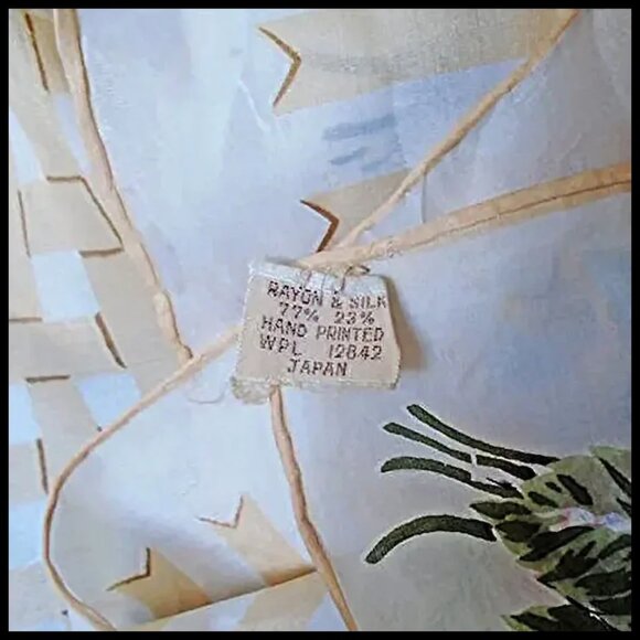 Vintage Rockabilly Scarf Retro Floral Silk Rayon VFG Headwrap Kerchief Babushka - Picture 8 of 16